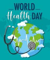 logo de la journée mondiale de la santé vecteur