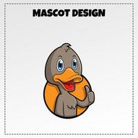 nourriture logo canard mascotte illustration vecteur conception