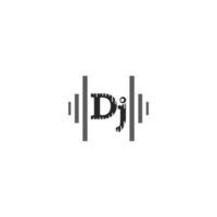 icône de vecteur de logo de musique dj