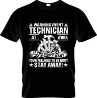 conception de t-shirt de technicien, slogan de t-shirt de technicien et conception de vêtements, typographie de technicien, vecteur de technicien, illustration de technicien