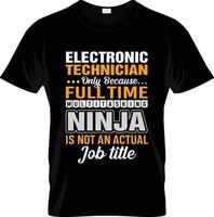 conception de t-shirt de technicien, slogan de t-shirt de technicien et conception de vêtements, typographie de technicien, vecteur de technicien, illustration de technicien