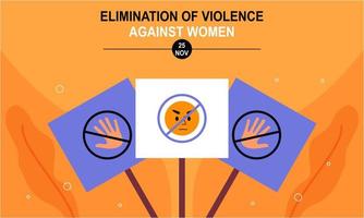illustration de la journée internationale pour l'élimination de la violence à l'égard des femmes vecteur