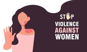 illustration de la journée internationale pour l'élimination de la violence à l'égard des femmes vecteur