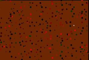 texture vectorielle vert clair, rouge en style poly avec cercles, cubes. vecteur