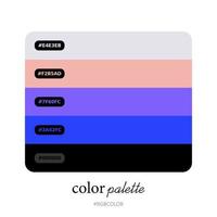 palettes de couleurs modernes avec précision avec les codes, parfaites pour une utilisation par les illustrateurs vecteur