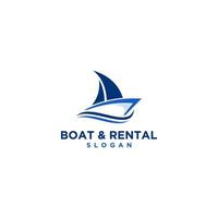 élément de marque graphique de vecteur de modèle de conception de logo de bateau.