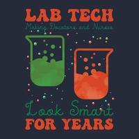 infirmière laboratoire tech t-shirt de noël vecteur