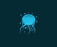 création de logo de méduse vecteur