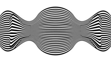 fond de lignes d'illusion d'optique. illusions abstraites en noir et blanc 3d. conception conceptuelle de l'illusion d'optique .10 illustration vecteur