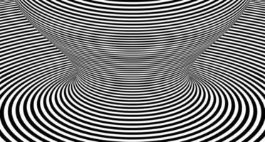 fond de lignes d'illusion d'optique. illusions abstraites en noir et blanc 3d. conception conceptuelle de l'illusion d'optique .10 illustration vecteur