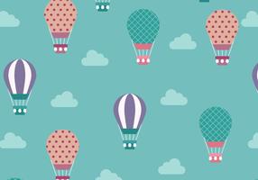 Cute Hot Air Balloon Pattern Vector