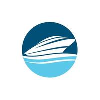 images de logo de bateau de croisière vecteur