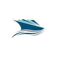 images de logo de bateau de croisière vecteur