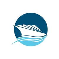 images de logo de bateau de croisière vecteur