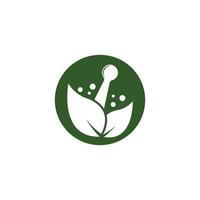 icône de vecteur de symbole de phytothérapie