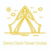 tour de l'horloge deira vecteur