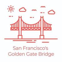 le pont du Golden Gate vecteur