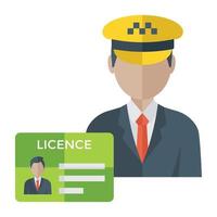 permis de conduire à la mode vecteur