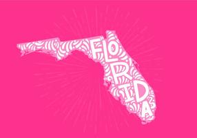Lettrage de l'état de la Floride vecteur