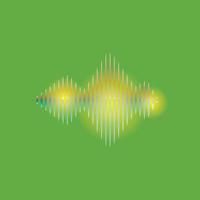 conception d'illustration de logo vectoriel d'ondes sonores de fond