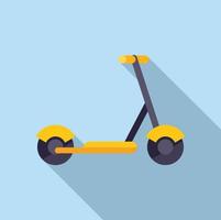 vecteur plat d'icône de cycle de scooter électrique. transport vélo