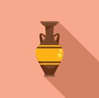 vecteur plat d'icône d'amphore de rome. vase ancien
