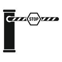 vecteur simple d'icône de barrière d'arrêt. trafic de sécurité