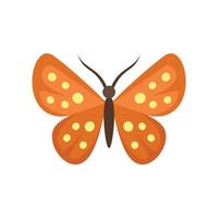 icône de papillon de jardin vecteur isolé plat