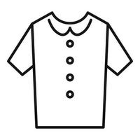 vecteur de contour d'icône de chemise propre. costume de mode