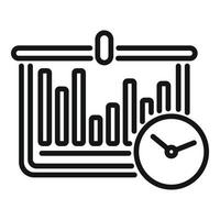 vecteur de contour d'icône de minuterie de bannière. projet d'horloge