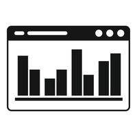 vecteur simple d'icône de comparaison de graphique d'entreprise. échelle comparer