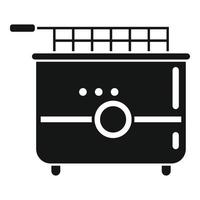 vecteur simple d'icône de machine à frire alimentaire. friteuse déeo