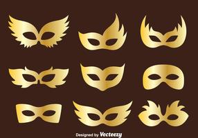 Vecteur Golden Masquerade Mask Collection