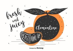 Clementine Illustration Background vecteur