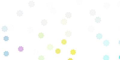 toile de fond de beaux flocons de neige multicolores vecteur