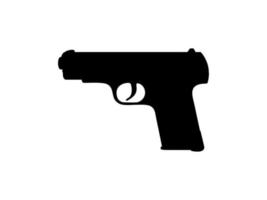 Pistolet pistolet silhouette pour l'illustration d'art, le logo, le pictogramme, le site Web ou l'élément de conception graphique. illustration vectorielle vecteur