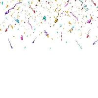 confettis lumineux colorés isolés sur fond transparent. illustration vectorielle festive vecteur