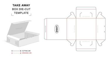 modèle de découpe de boîte à emporter vecteur