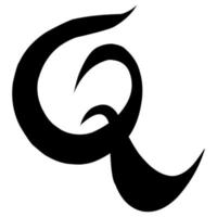 conception de lettre q esthétique adaptée aux logos, icônes et plus vecteur