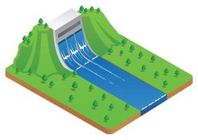 centrale hydroélectrique vecteur