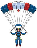 illustration de mascotte de parachutisme vecteur