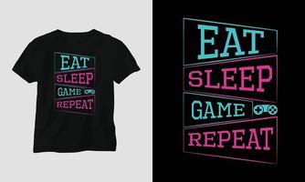 conception de t-shirt et de vêtements svg de jeu vecteur