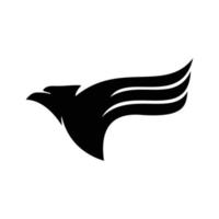 modèle de conception de logo de silhouette d'aigle. icône, signe et symbole d'oiseau faucon. vecteur