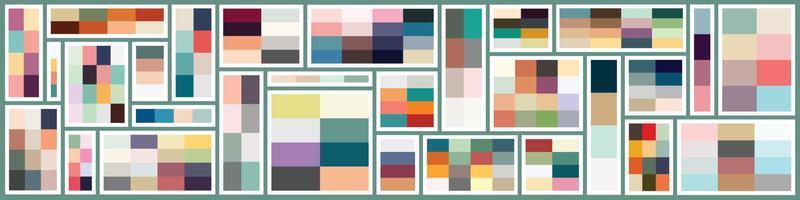 collection de palette de couleurs vintage, couleur vintage vecteur