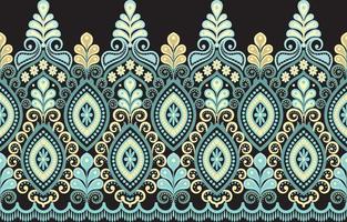 motif géométrique oriental ethnique design traditionnel pour le fond, le tapis, le papier peint, les vêtements, l'emballage, le batik, le tissu, le style de broderie d'illustration vectorielle. vecteur