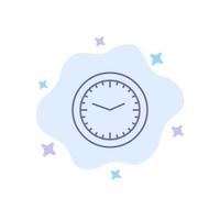 horloge bureau temps mur montre icône bleue sur fond de nuage abstrait vecteur