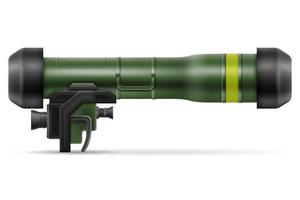 illustration vectorielle de système de missile portable à main isolée sur fond blanc vecteur