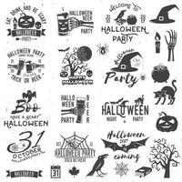 ensemble d'éléments de concept et de conception de fête d'halloween. vecteur