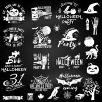 ensemble d'éléments de concept et de conception de fête d'halloween. vecteur