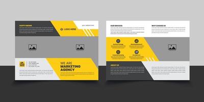 modèle de conception de brochure à deux volets pour agence de marketing d'entreprise vecteur